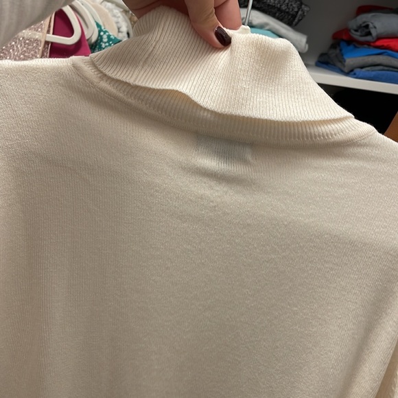 JM Collection Rivet-Detail Turtleneck Sweater, Eggshell - Picture 6 of 7